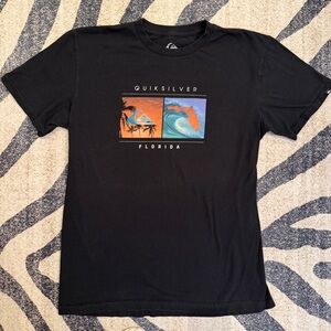 Men’s Size Large Quicksilver Logo Tee Black EUC